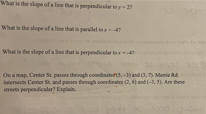 what is the slope of the perpendicular line to y 2x 2