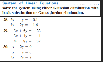 Solved System of Linear Equations solve the system using | Chegg.com