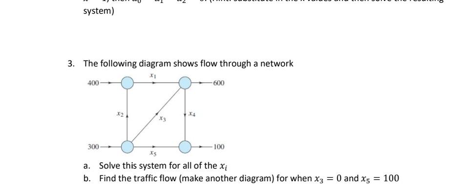 Solved system) 3. The following diagram shows flow through a | Chegg.com