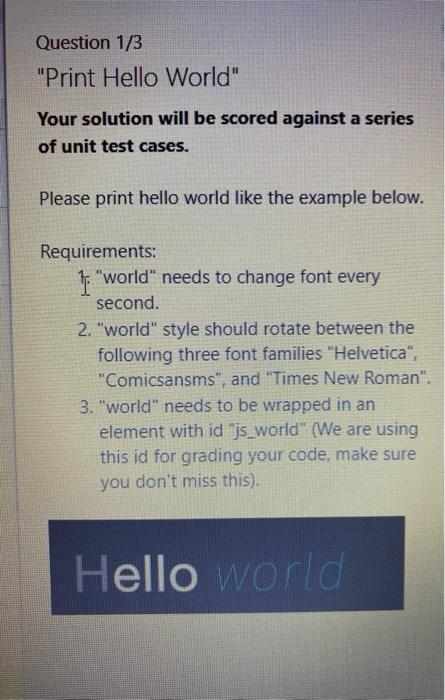 Solved Question 1/3 