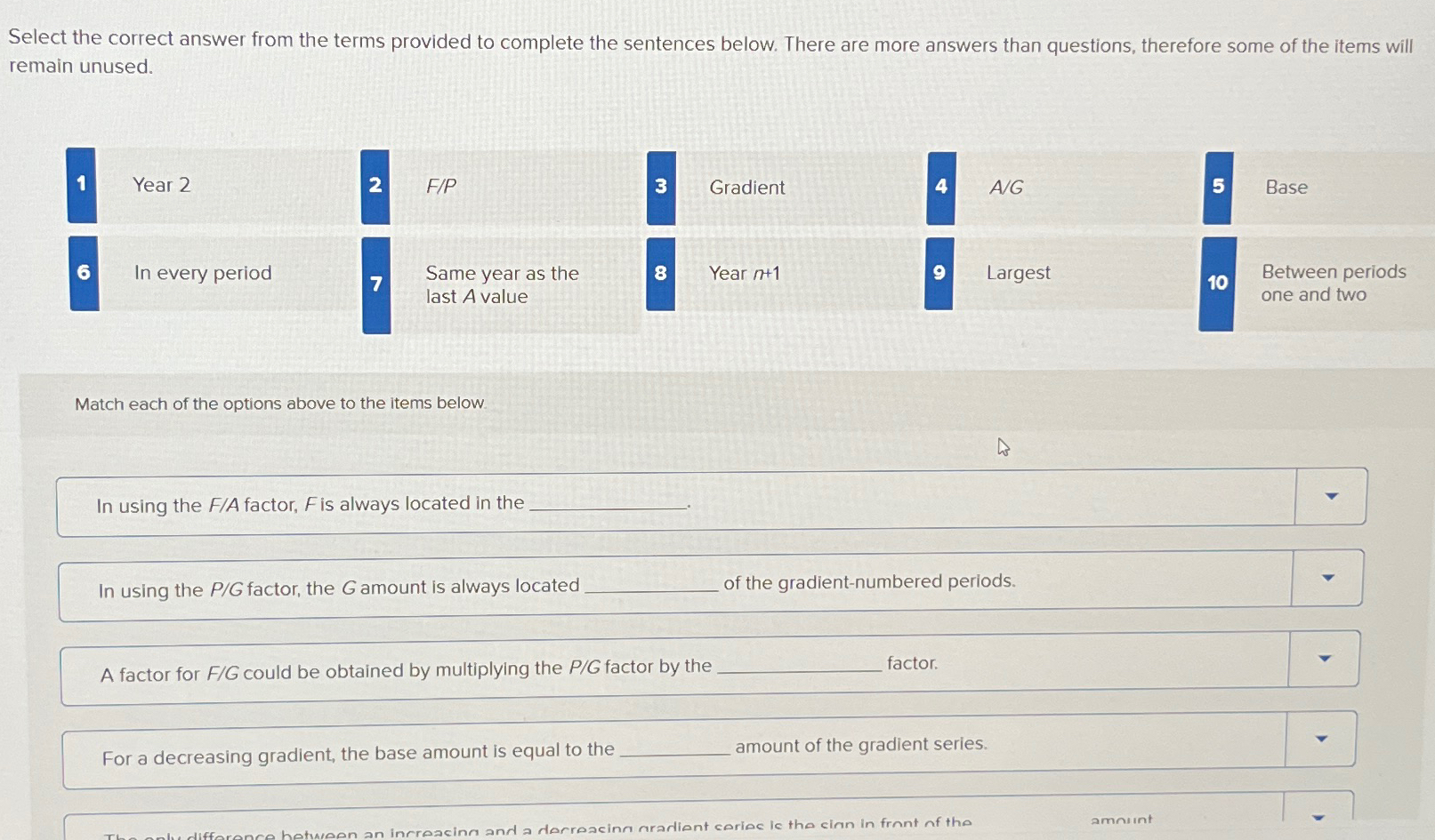 Solved Select the correct answer from the terms provided to | Chegg.com