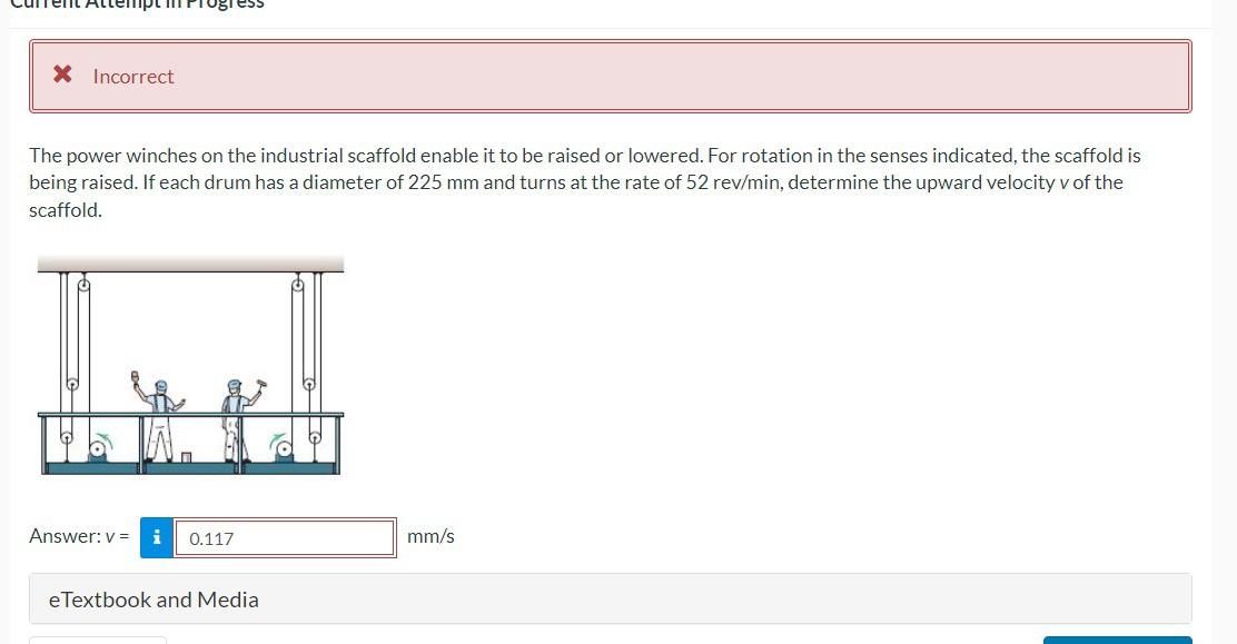 Solved The power winches on the industrial scaffold enable