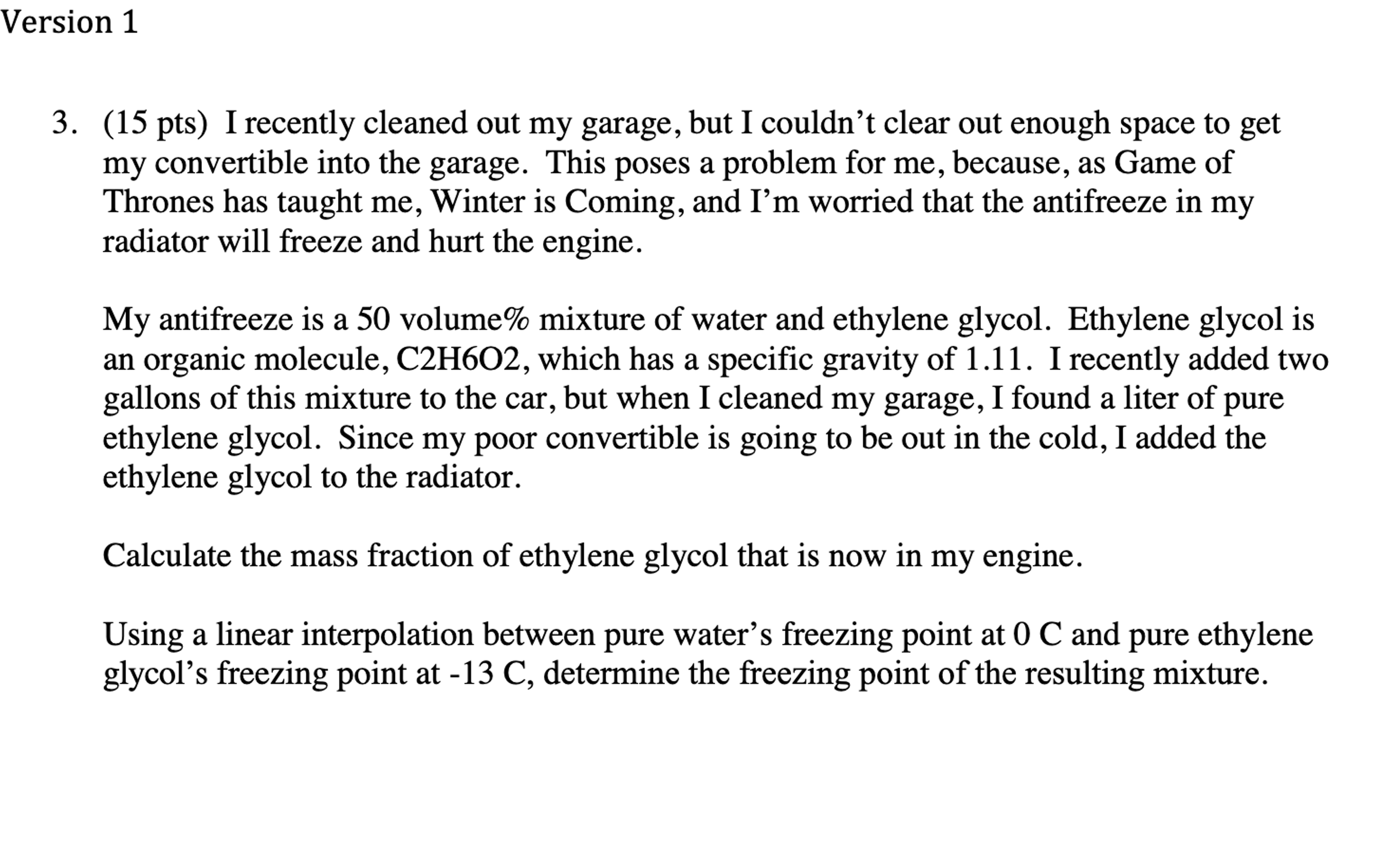 Solved Version 1(15 ﻿pts) ﻿I recently cleaned out my garage, | Chegg.com