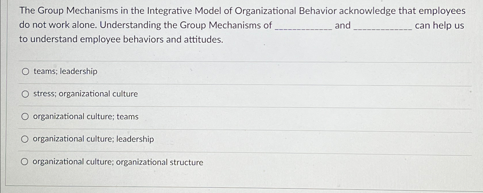 Solved The Group Mechanisms in the Integrative Model of | Chegg.com