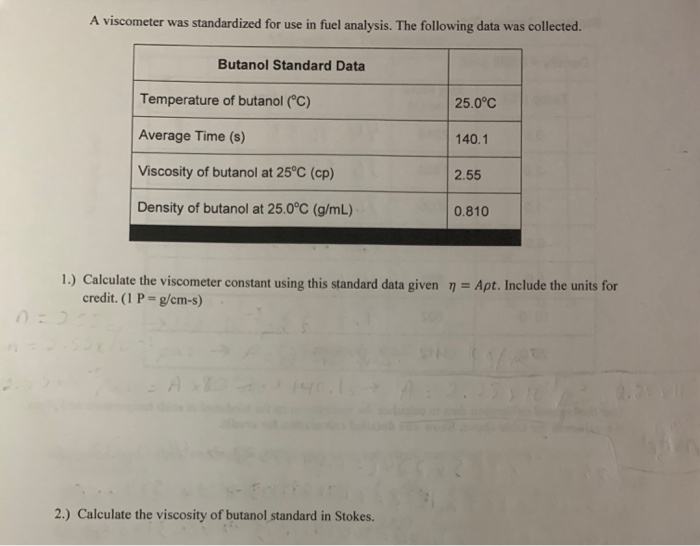 Solved A was standardized for use in fuel