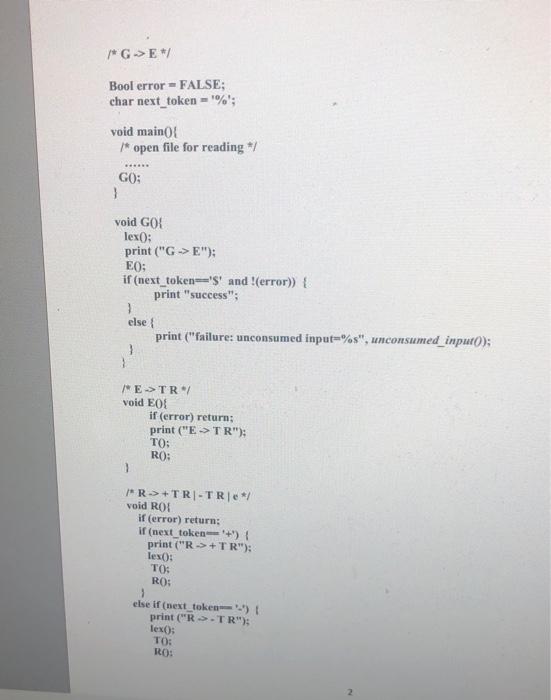 Solved Assignment #3 Parser Application To be done in groups | Chegg.com