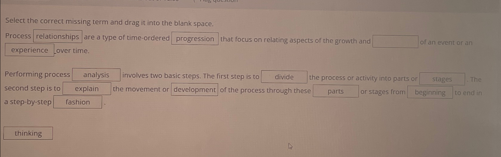 Solved Select the correct missing term and drag it into the | Chegg.com