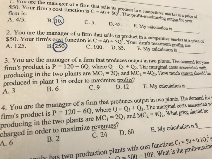 Solved 1. You are the manager of a firm that sells its | Chegg.com