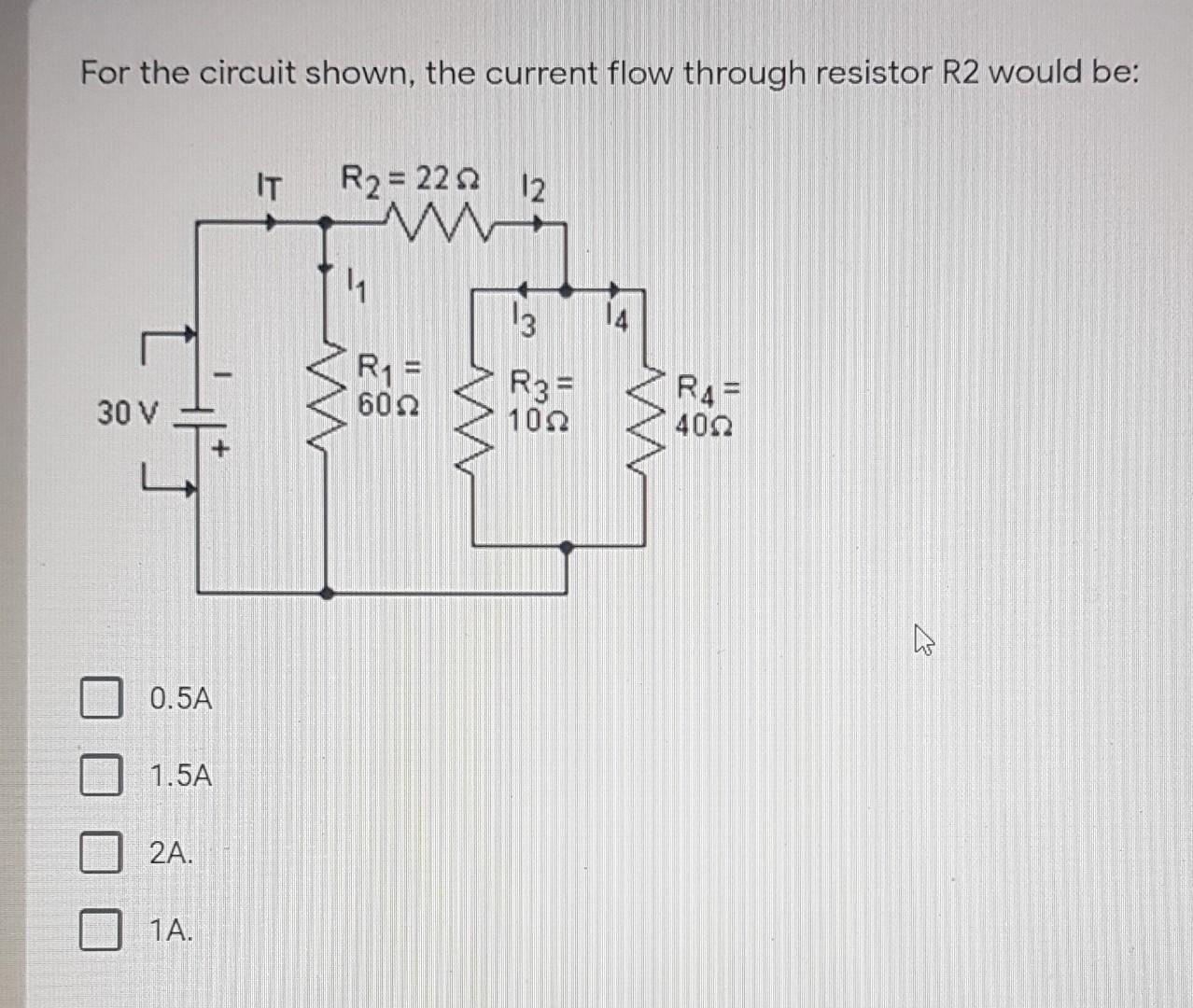 Solved For the circuit shown, the current flow through | Chegg.com
