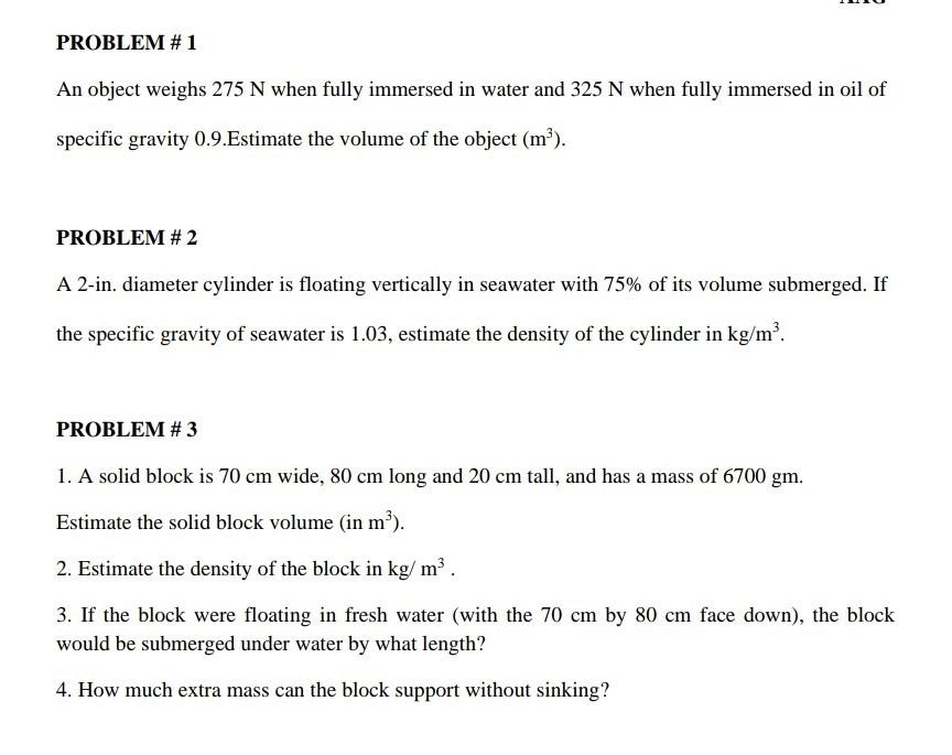 solved-problem-1-an-object-weighs-275-n-when-fully-immersed-chegg