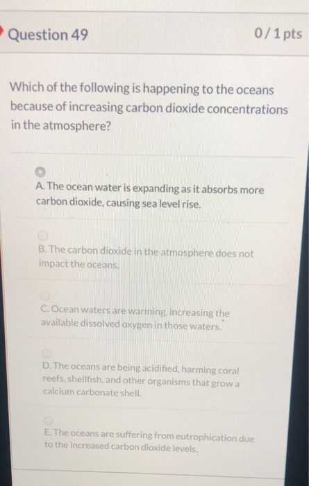 Solved Question 49 0/1 pts Which of the following is | Chegg.com