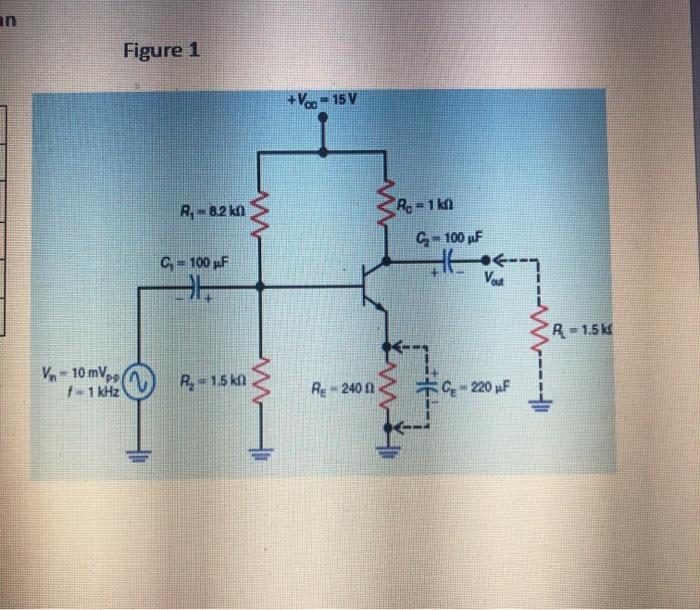 Solved Common Emitter amplifier In this lab you will examine | Chegg.com