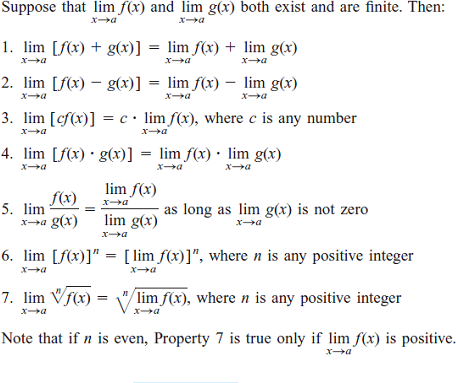 Solved: Find the limit using the properties of limits in Theorem 2 ...