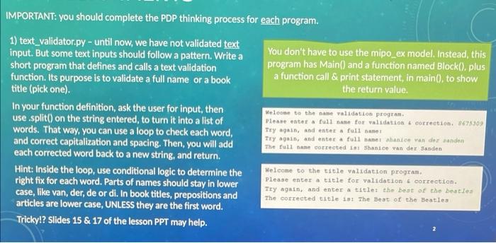 Solved IMPORTANT: you should complete the PDP thinking | Chegg.com