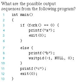 Solved What are the possible output sequences from the | Chegg.com