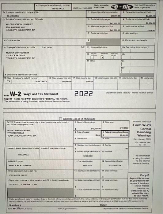 Solved 29. Monica wants to split the refund between her | Chegg.com