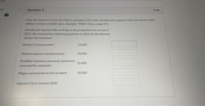 Solved Encer the amount of each item that is included in Chegg