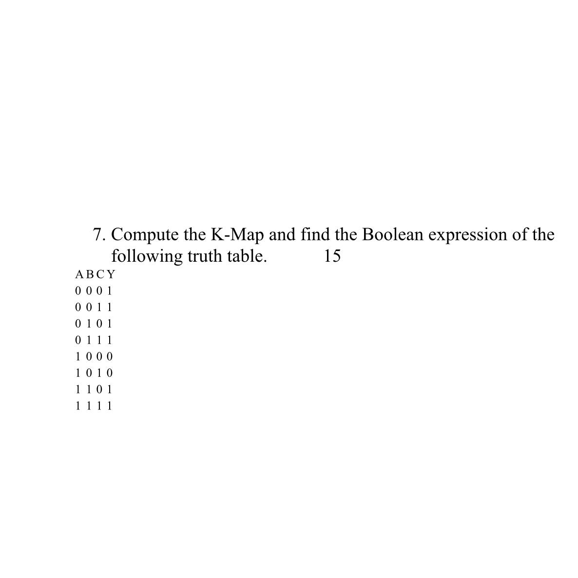 Solved Compute the K-Map and find the Boolean expression of | Chegg.com