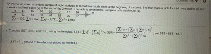 Solved Wention Help An instructor asked a random sample of | Chegg.com