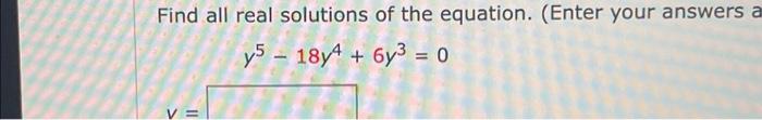 Solved Find all real solutions of the equation. (Enter your | Chegg.com