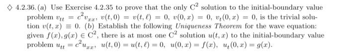 Solved 4.2.35. Let u(t,x) be a classical solution to the | Chegg.com