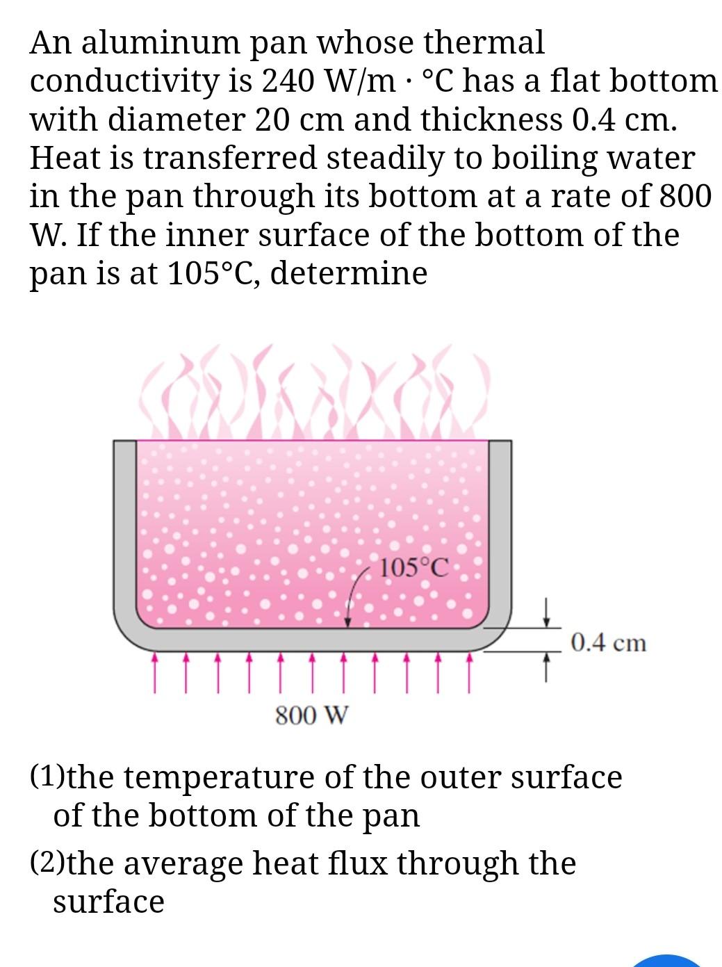 solved-an-aluminum-pan-whose-thermal-conductivity-is-240-chegg