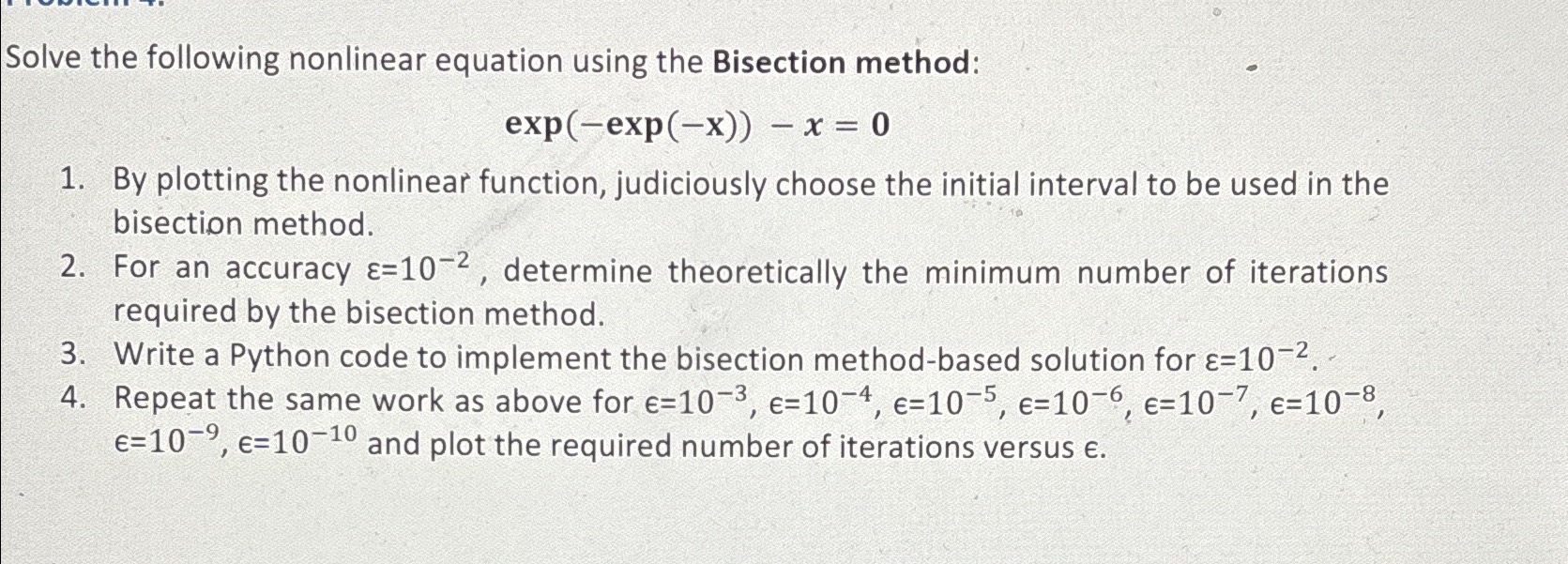 Solved In python please!!Solve the following nonlinear | Chegg.com