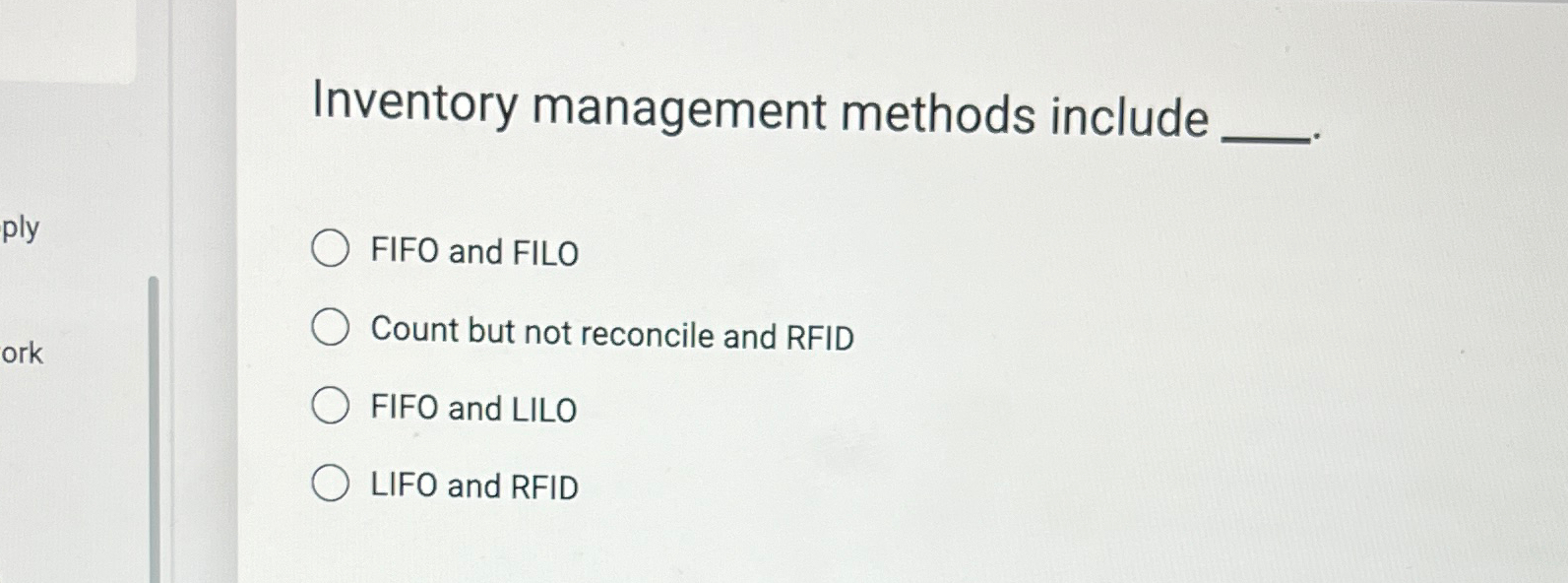 Solved Inventory management methods includeFIFO and | Chegg.com