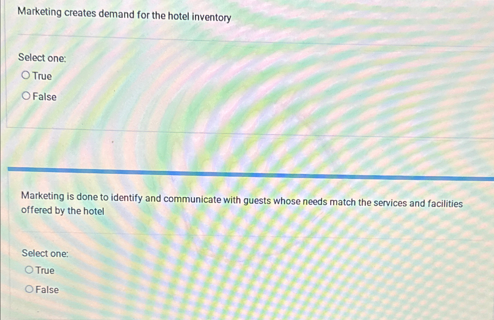 Solved Marketing creates demand for the hotel | Chegg.com