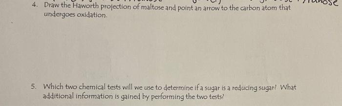 Solved 4. Draw the Haworth projection of maltose and point | Chegg.com