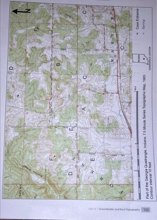 [Solved]: Karst Features: Identifying Karst Features on a T