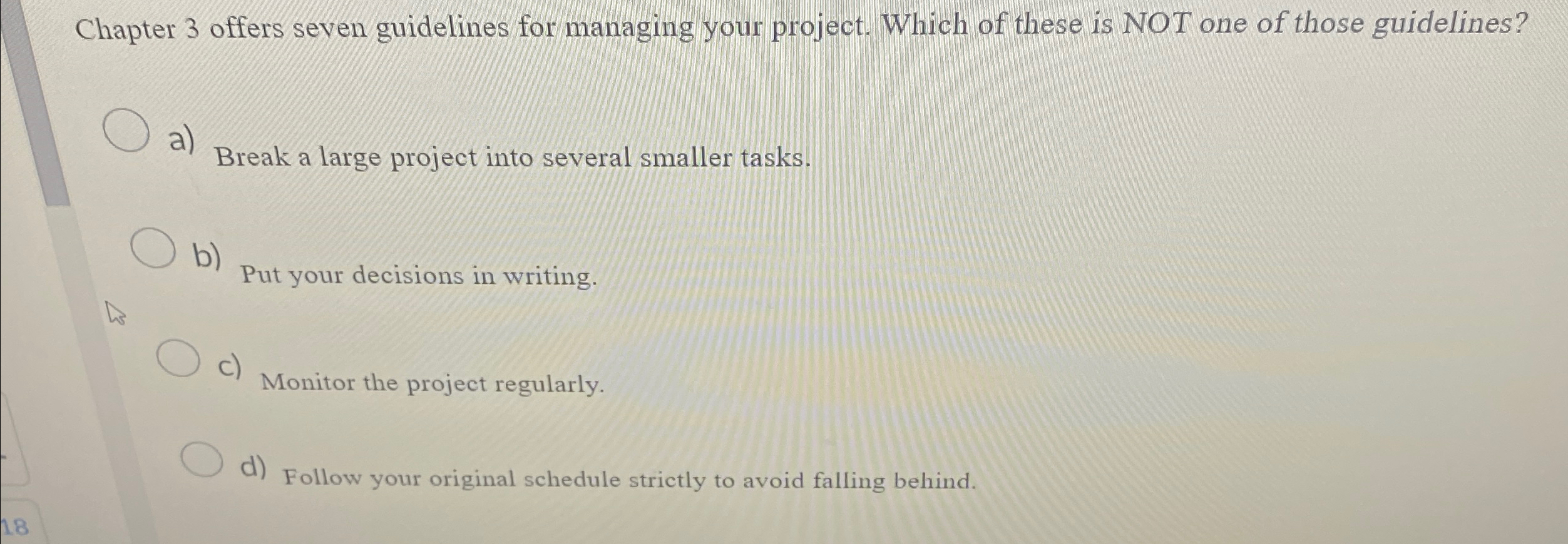 Solved Chapter 3 ﻿offers seven guidelines for managing your | Chegg.com
