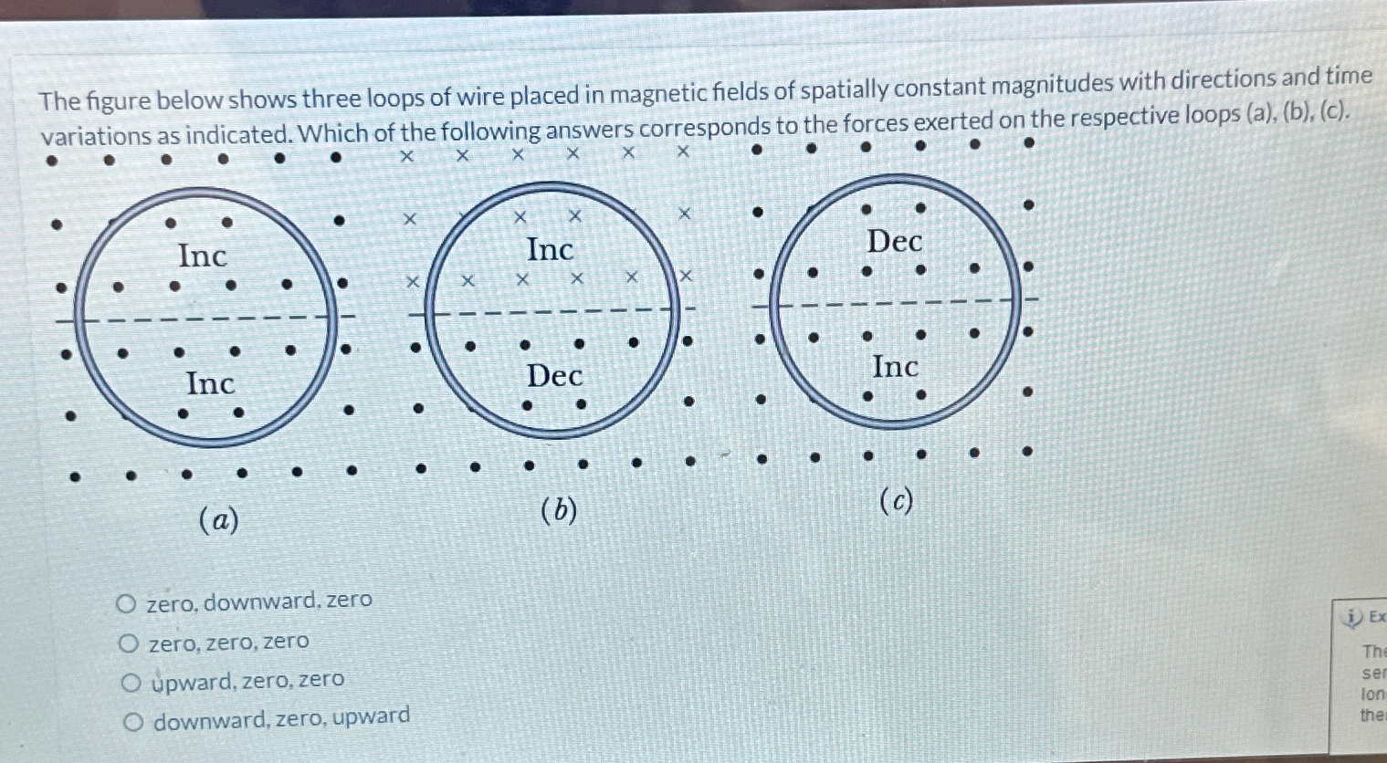 Solved The figure below shows three loops of wire placed in | Chegg.com