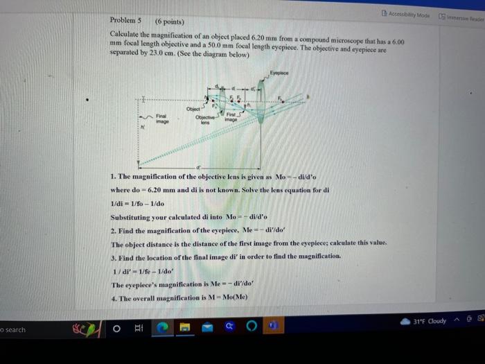 Solved Calculate the magnification of an object placed 6.20 | Chegg.com