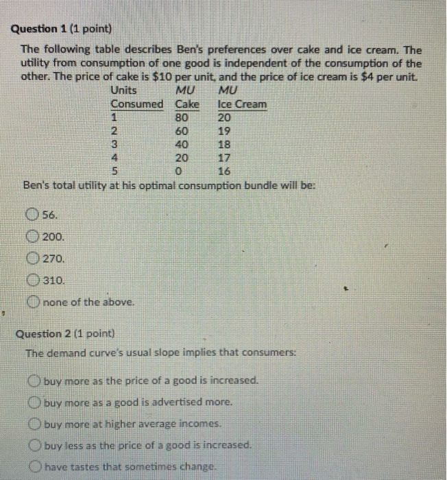 Solved Question 1 1 Point The Following Table Describes Chegg Hot Sex Picture