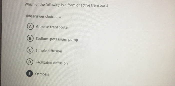 solved-which-of-the-following-is-a-form-of-active-transport-chegg