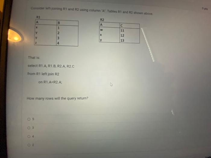 Solved Consider feftyoining R1 and R2 using column 