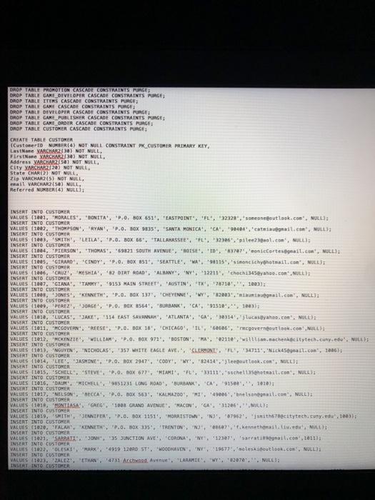 Solved the database at the bottom was what was given to me.