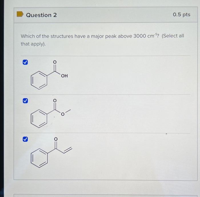 which-of-the-structures-have-a-major-peak-above-chegg