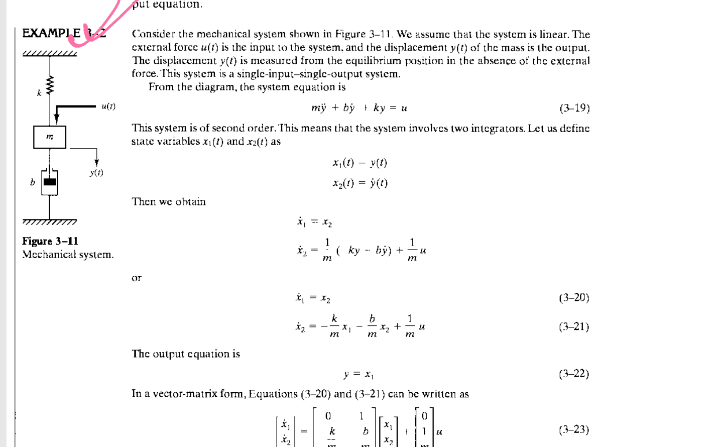 Consider the mechanical system shown in Figure 3-11. | Chegg.com