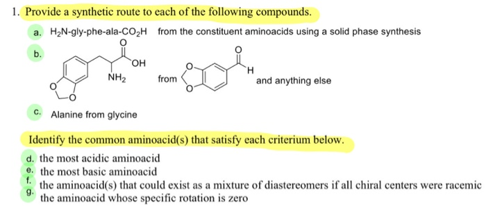 Solved 1. Provide a synthetic route to each of the following | Chegg.com