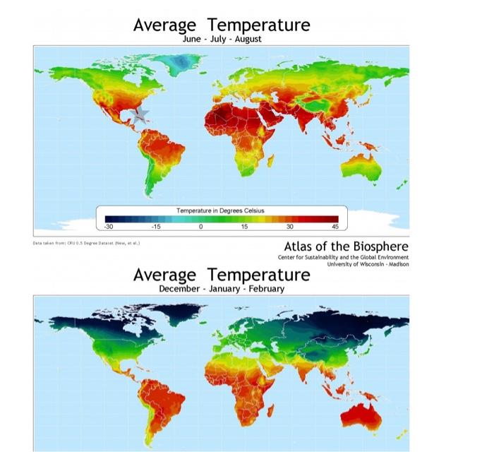 write a brief essay on temperature maps