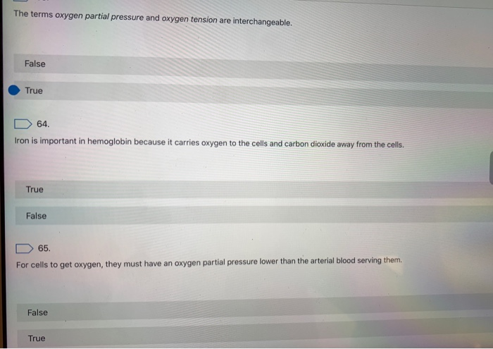 Solved The terms oxygen partial pressure and oxygen tension | Chegg.com