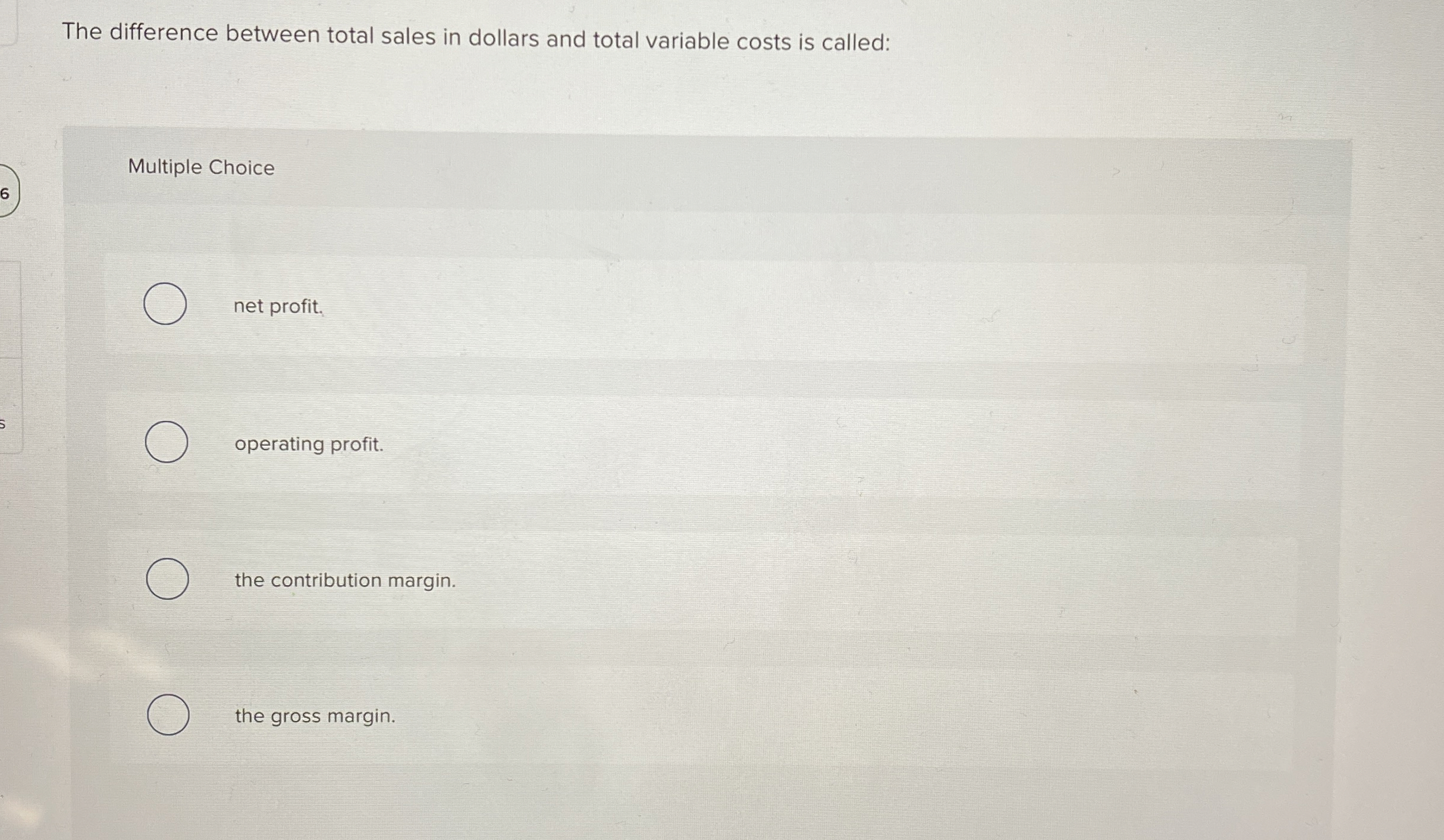 Solved The difference between total sales in dollars and | Chegg.com