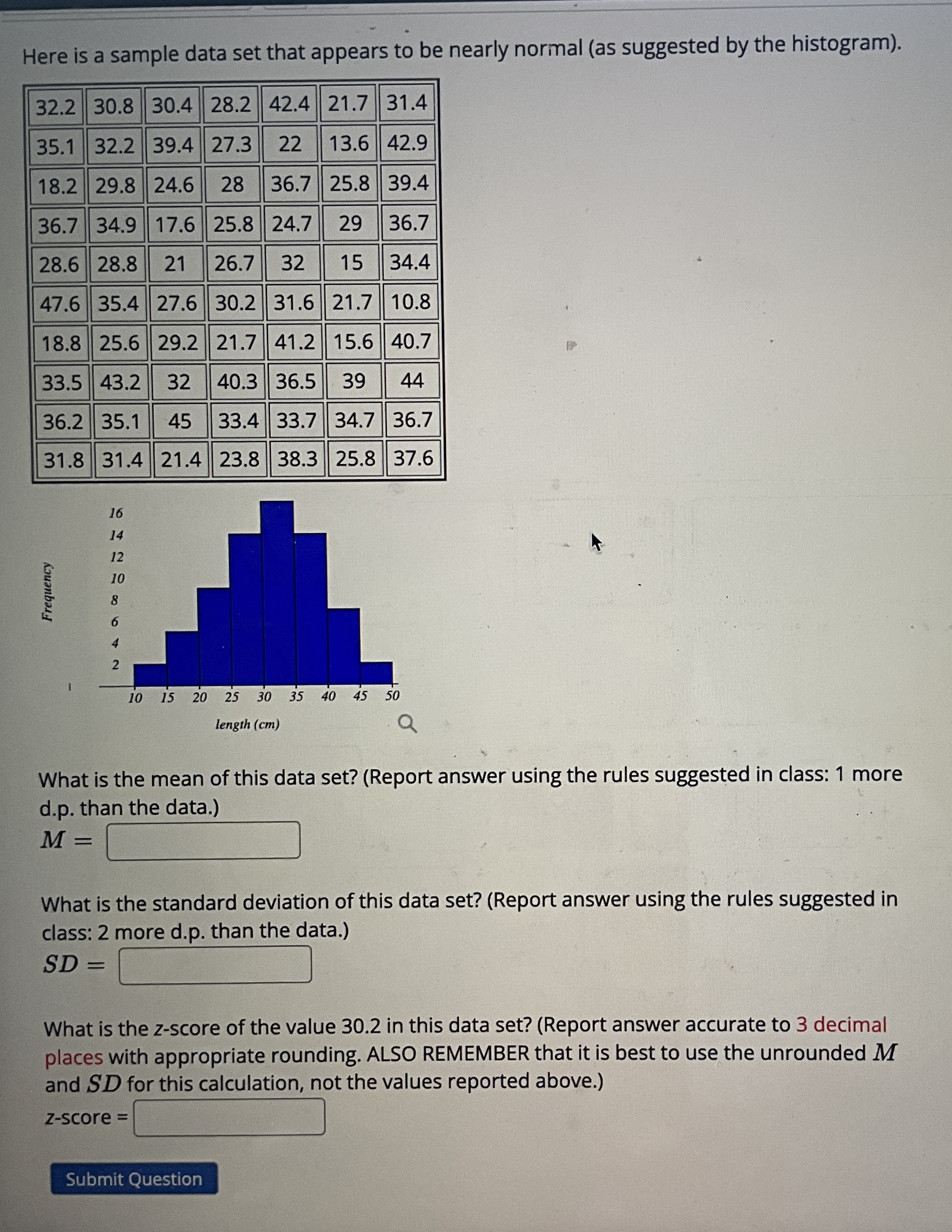 Solved Here is a sample data set that appears to be nearly | Chegg.com