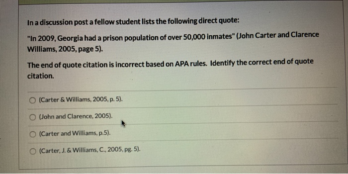 Solved In A Discussion Post A Fellow Student Lists The Fo Chegg Com