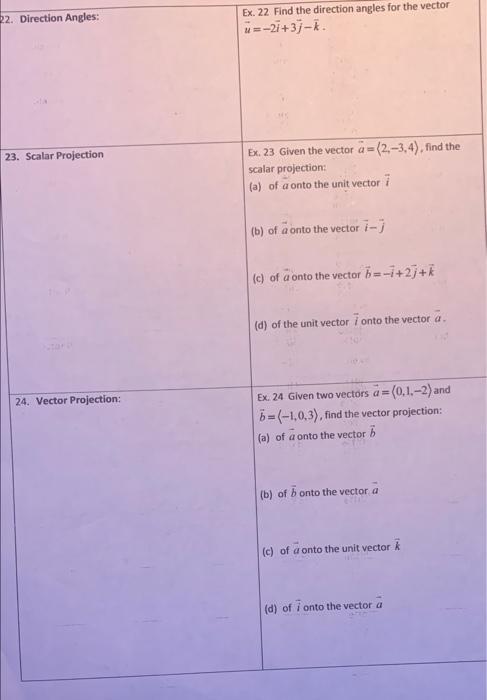 Solved 22. Direction Angles: Ex. 22 Find the direction | Chegg.com