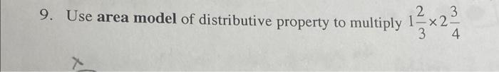 Solved 9. Use area model of distributive property to | Chegg.com