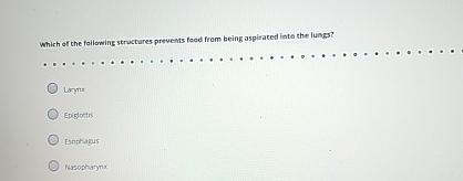 Solved Which of the following structures prevents facd from | Chegg.com