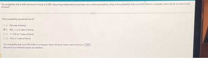 Solved The Probability That A Birth Will Result In Twins Is | Chegg.com